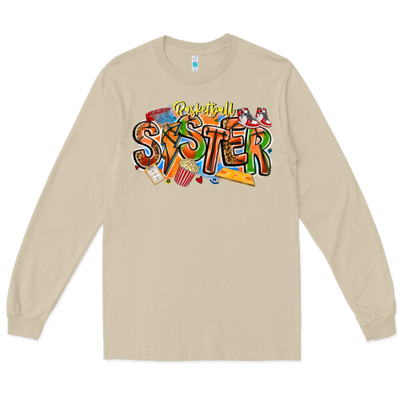 Basketball Sister Long Sleeve Tee by CowhideDigitalArt | Teevron