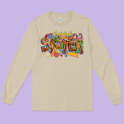Basketball Sister Long Sleeve Tee Designed By Cowhidedigitalart