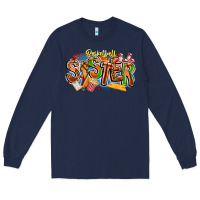 Navy basketball sister Long Sleeve Tee - CowhideDigitalArt