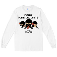 White mixed martial arts and crafts Long Sleeve Tee - artisFamous