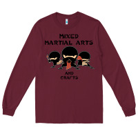 Burgundy mixed martial arts and crafts Long Sleeve Tee - artisFamous