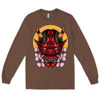 Chestnut demon oni mask Long Sleeve Tee - artisFamous