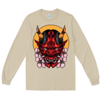 Mushroom demon oni mask Long Sleeve Tee - artisFamous