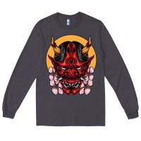 Smoke demon oni mask Long Sleeve Tee - artisFamous
