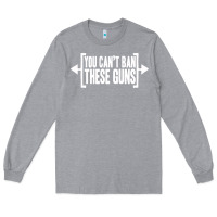 Heather Grey you can't ban these guns Long Sleeve Tee - artisFamous