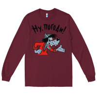Burgundy nu pogodi! Long Sleeve Tee - artisFamous