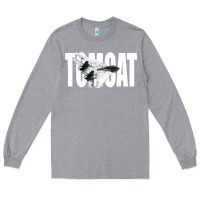 Heather Grey f 14 tomcat f14 navy jet fighter plane tshirt pilot t shirt Long Sleeve Tee - artisFamous