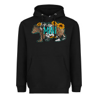 Black baby bear mini sunflowers leopard cowhide mother's day Heavyweight Hoodie - Jasminsmagicworld