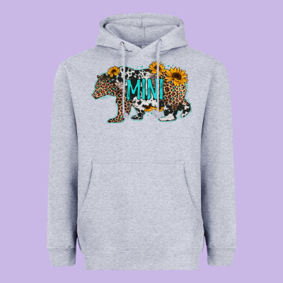 Baby Bear Mini Sunflowers Leopard Cowhide Mother's Day Heavyweight Hoodie Designed By Jasminsmagicworld