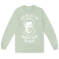 Matcha Ron tv show parks Swanson - Bacon & Eggs Long Sleeve Tee - artisFamous