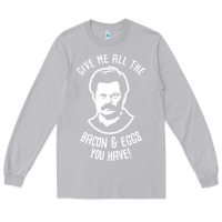 Moon Dust Ron tv show parks Swanson - Bacon & Eggs Long Sleeve Tee - artisFamous