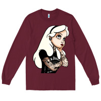 Burgundy alice in wonderland Long Sleeve Tee - artisFamous