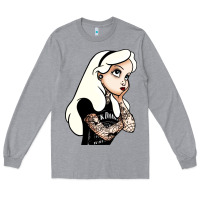 Heather Grey alice in wonderland Long Sleeve Tee - artisFamous
