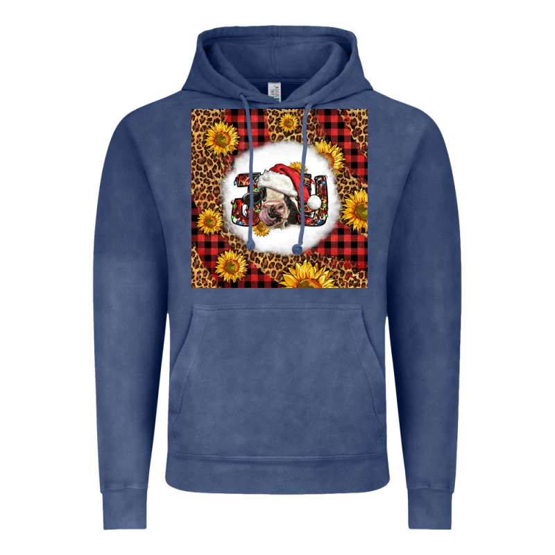 Joy Christmas Cow Vintage Hoodie by LillyAllenDesigns | Teevron