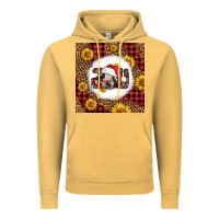 Vintage Mustard joy christmas cow Vintage Hoodie - LillyAllenDesigns