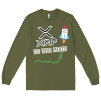 Army Green xrp to the moon Long Sleeve Tee - artisFamous