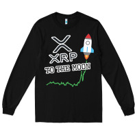 Black xrp to the moon Long Sleeve Tee - artisFamous