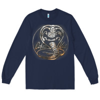 Navy cobra k.a.i rusted steel snake lo go graphic t shirt Long Sleeve Tee - artisFamous