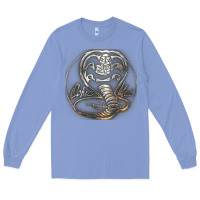 Colony Blue cobra k.a.i rusted steel snake lo go graphic t shirt Long Sleeve Tee - artisFamous