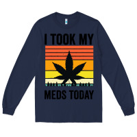 Navy i took my meds today Long Sleeve Tee - artisFamous