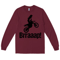Burgundy brraaap funny dirt bike Long Sleeve Tee - artisFamous