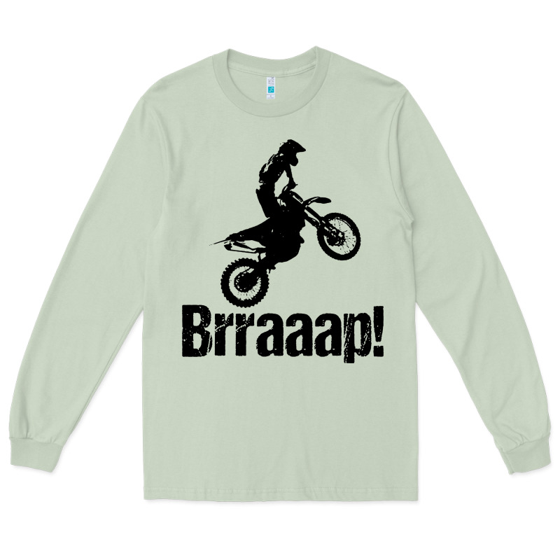 Brraaap Funny Dirt Bike Long Sleeve Tee by artisFamous | Teevron