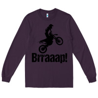 Plum brraaap funny dirt bike Long Sleeve Tee - artisFamous