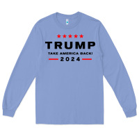 Colony Blue donald trump 2024 take america Long Sleeve Tee - artisFamous