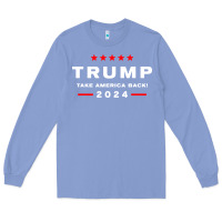 Colony Blue donald trump 2024 take america Long Sleeve Tee - artisFamous