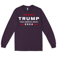 Plum donald trump 2024 take america Long Sleeve Tee - artisFamous