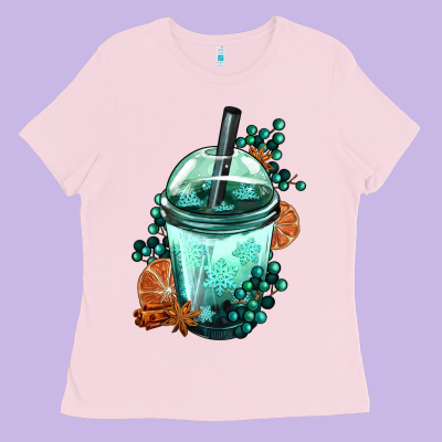 Winter Bobba Cup Ladies Tee Designed By Fadigitalartstudio