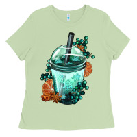 Matcha Winter Bobba Cup Ladies Tee - FaDigitalArtStudio