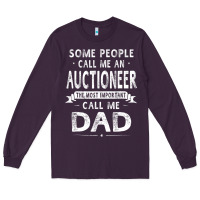 Plum auctioneer dad father's day gifts father daddy men t shirt Long Sleeve Tee - artisFamous