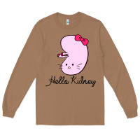 Toasted Coconut hello kidney Long Sleeve Tee - artisFamous