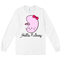 White hello kidney Long Sleeve Tee - artisFamous