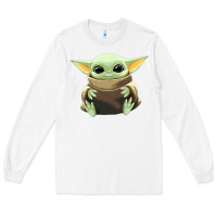 White baby yoda Long Sleeve Tee - artisFamous