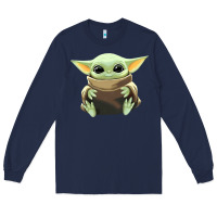 Navy baby yoda Long Sleeve Tee - artisFamous