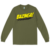 Army Green Bazinga! Long Sleeve Tee - artisFamous