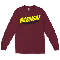 Burgundy Bazinga! Long Sleeve Tee - artisFamous