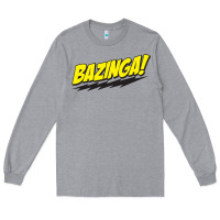 Heather Grey Bazinga! Long Sleeve Tee - artisFamous