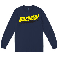 Navy Bazinga! Long Sleeve Tee - artisFamous