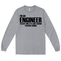 Heather Grey i'm an engineering Long Sleeve Tee - artisFamous