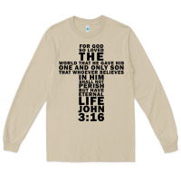 Mushroom John 3:16 Bible Verse Cool Christian Church Shirts Christianity Long Sleeve Tee - artisFamous