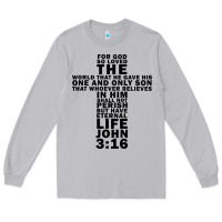 Moon Dust John 3:16 Bible Verse Cool Christian Church Shirts Christianity Long Sleeve Tee - artisFamous