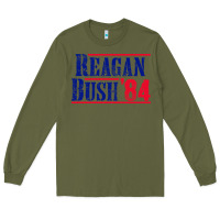 Army Green reagan bush '84 Long Sleeve Tee - artisFamous