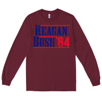Burgundy reagan bush '84 Long Sleeve Tee - artisFamous