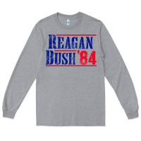 Heather Grey reagan bush '84 Long Sleeve Tee - artisFamous