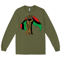 Army Green black power african license Long Sleeve Tee - artisFamous