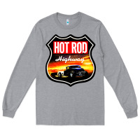 Heather Grey HOT ROD GARAGE CAR Long Sleeve Tee - artisFamous