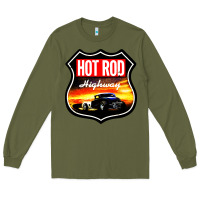 Army Green HOT ROD GARAGE CAR Long Sleeve Tee - artisFamous